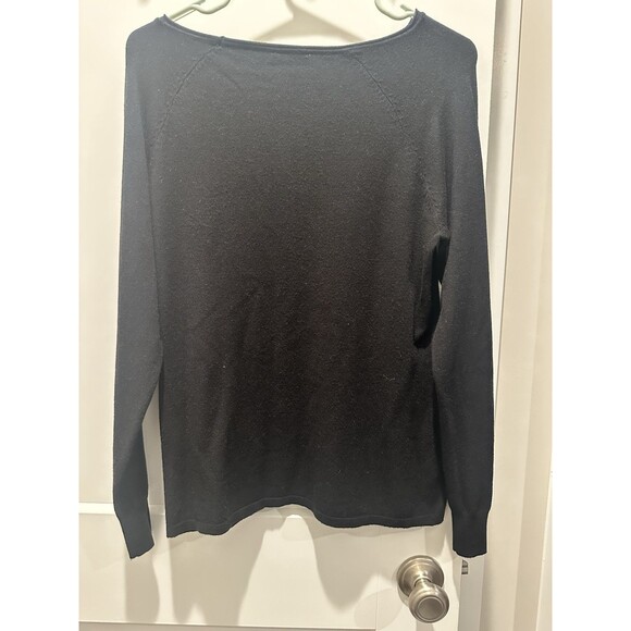 Women's Basic Milano Black Sweater Size Medium Light Weight - Picture 4 of 4